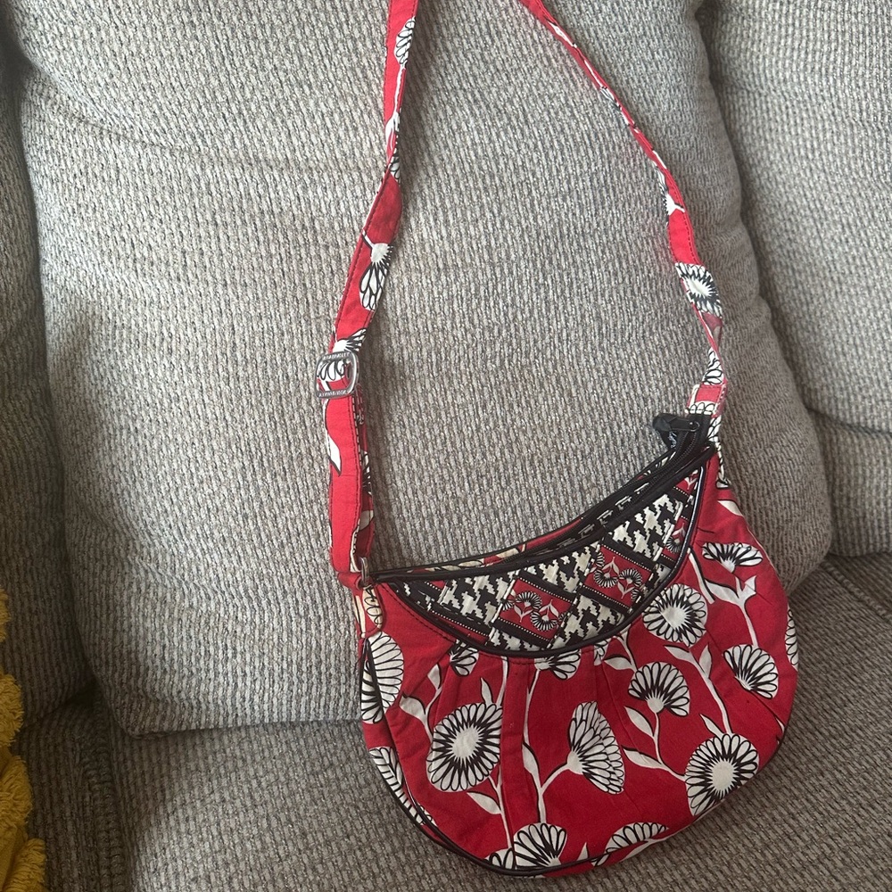 Vera Bradley Red and Black Crossbody Bag